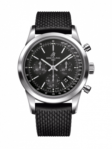 Breitling Transocean Chronograph Stainless Steel / Black / Rubber / Folding AB015212/BA99/279S/A20D.2 Breitling Transocean Chronograph Stainless Steel / Black / Rubber / Folding AB015212/BA99/279S/A20D.2