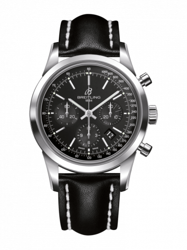 Breitling Transocean Chronograph Stainless Steel / Black / Calf / Folding AB015212/BA99/436X/A20D.1 Breitling Transocean Chronograph Stainless Steel / Black / Calf / Folding AB015212/BA99/436X/A20D.1