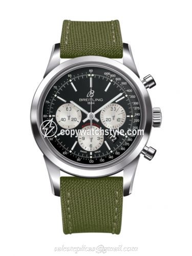Breitling Transocean Chronograph Stainless Steel / Reverse Panda / Military / Pin AB015212/BF26/106W/A20BA.1 Breitling Transocean Chronograph Stainless Steel / Reverse Panda / Military / Pin AB015212/BF26/106W/A20BA.1