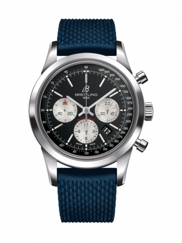 Breitling Transocean Chronograph Stainless Steel / Reverse Panda / Rubber / Pin AB015212/BF26/280S/A20S.1