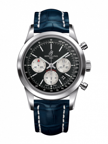 Breitling Transocean Chronograph Stainless Steel / Reverse Panda / Croco / Folding AB015212/BF26/732P/A20D.1