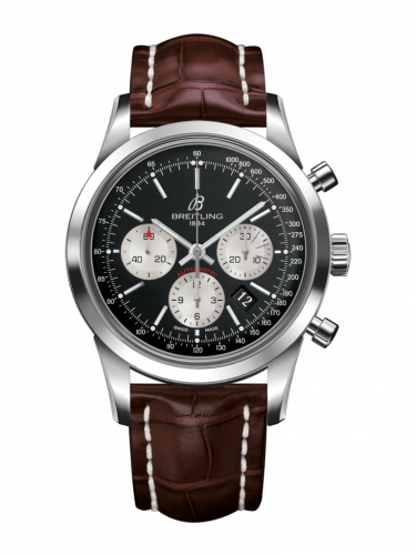 Breitling Transocean Chronograph Stainless Steel / Reverse Panda / Croco / Pin AB015212/BF26/739P/A20BA.1 Breitling Transocean Chronograph Stainless Steel / Reverse Panda / Croco / Pin AB015212/BF26/739P/A20BA.1