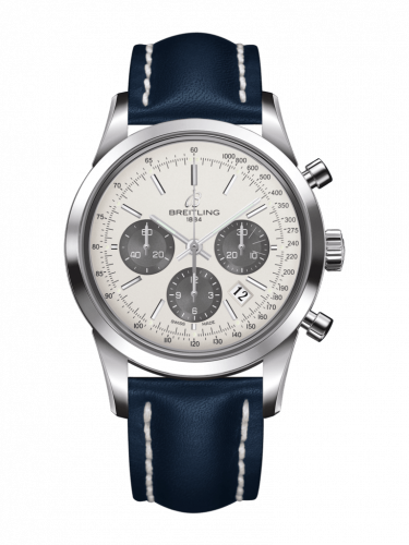 Breitling Transocean Chronograph Stainless Steel / Panda / Calf / Pin AB015212/G724/105X/A20BA.1 Breitling Transocean Chronograph Stainless Steel / Panda / Calf / Pin AB015212/G724/105X/A20BA.1