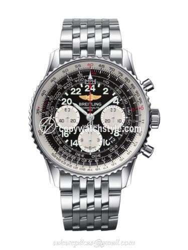 Breitling Cosmonaute Stainless Steel / Black / Bracelet AB0210B4.BC36.447A