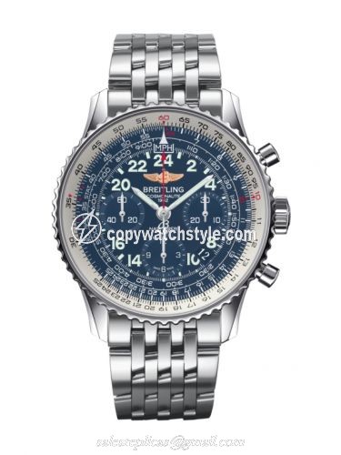 Breitling Cosmonaute Stainless Steel / Blue / Bracelet AB0210B4/C917/447A Breitling Cosmonaute Stainless Steel / Blue / Bracelet AB0210B4/C917/447A