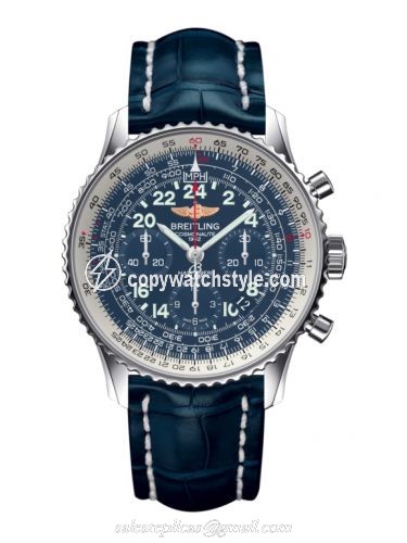 Breitling Cosmonaute Stainless Steel / Blue / Croco AB0210B4.C917.731P Breitling Cosmonaute Stainless Steel / Blue / Croco AB0210B4.C917.731P