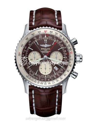 Breitling Navitimer Rattrapante Stainless Steel / Panamerican Bronze / Croco / Pin AB0310211Q1P2 Breitling Navitimer Rattrapante Stainless Steel / Panamerican Bronze / Croco / Pin AB0310211Q1P2