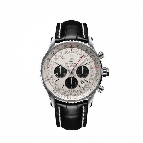 Breitling Navitimer Rattrapante Stainless Steel / Silver / Croco / Folding AB0310211G1P1 Breitling Navitimer Rattrapante Stainless Steel / Silver / Croco / Folding AB0310211G1P1