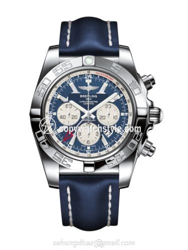 Breitling Chronomat 47 GMT Stainless Steel / Metallica Blue / Calf AB041012.C834.101X