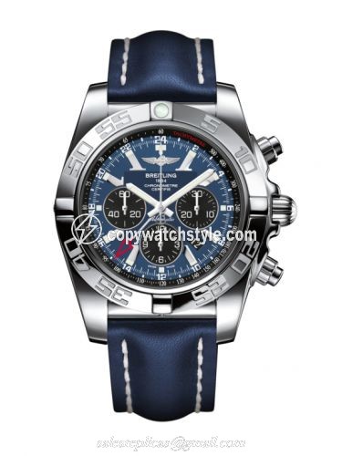 Breitling Chronomat 47 GMT Stainless Steel / Blackeye Blue / Calf AB041012.C835.101X Breitling Chronomat 47 GMT Stainless Steel / Blackeye Blue / Calf AB041012.C835.101X