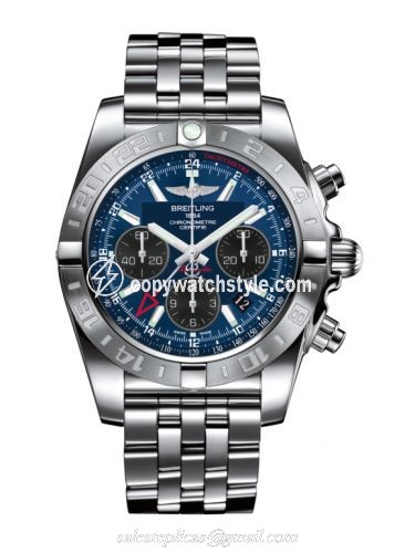 Breitling Chronomat 44 GMT Stainless Steel / Blackeye Blue / Bracelet AB042011.C852.375A Breitling Chronomat 44 GMT Stainless Steel / Blackeye Blue / Bracelet AB042011.C852.375A