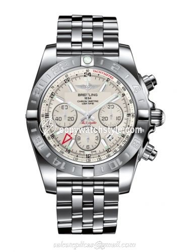 Breitling Chronomat 44 GMT Stainless Steel / Sierra Silver / Bracelet AB042011.G745.375A Breitling Chronomat 44 GMT Stainless Steel / Sierra Silver / Bracelet AB042011.G745.375A