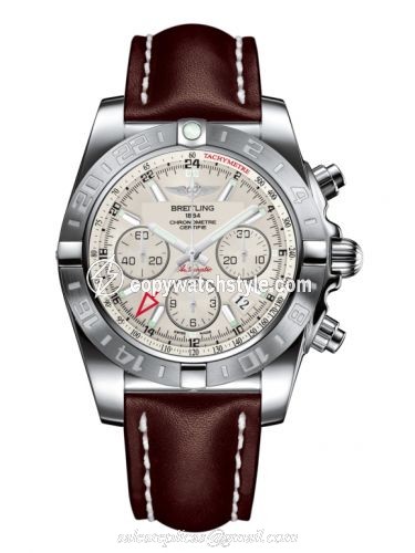 Breitling Chronomat 44 GMT Stainless Steel / Sierra Silver / Calf AB042011.G745.437X Breitling Chronomat 44 GMT Stainless Steel / Sierra Silver / Calf AB042011.G745.437X