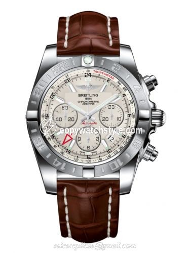 Breitling Chronomat 44 GMT Stainless Steel / Sierra Silver / Croco AB042011.G745.737P Breitling Chronomat 44 GMT Stainless Steel / Sierra Silver / Croco AB042011.G745.737P