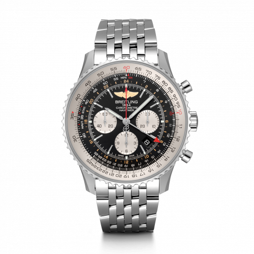 Breitling Navitimer GMT Stainless Steel / Black / Bracelet AB0441211B1A1 Breitling Navitimer GMT Stainless Steel / Black / Bracelet AB0441211B1A1