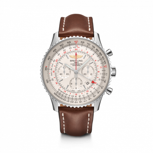 Breitling Navitimer GMT Stainless Steel / Silver / Calf / Pin AB0441211G1X1 Breitling Navitimer GMT Stainless Steel / Silver / Calf / Pin AB0441211G1X1