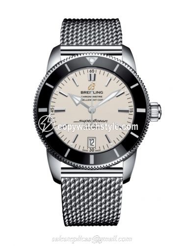 Breitling Superocean Heritage II 42 Stainless Steel / Black / Silver / Bracelet AB201012/G827/154A Breitling Superocean Heritage II 42 Stainless Steel / Black / Silver / Bracelet AB201012/G827/154A