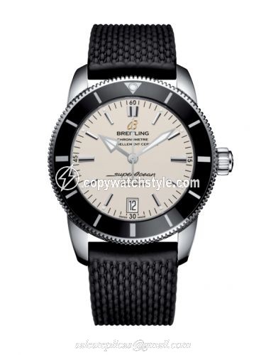Breitling Superocean Heritage II 42 Stainless Steel / Black / Silver / Rubber / Pin AB201012/G827/278S/A20S.1