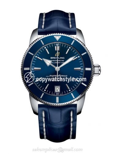 Breitling Superocean Heritage II 42 Stainless Steel / Blue / Blue / Croco / Pin AB201016/C960/731P/A20BA.1