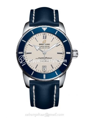 Breitling Superocean Heritage II 42 Stainless Steel / Blue / Silver / Calf / Pin AB201016/G827/105X/A20BA.1 Breitling Superocean Heritage II 42 Stainless Steel / Blue / Silver / Calf / Pin AB201016/G827/105X/A20BA.1
