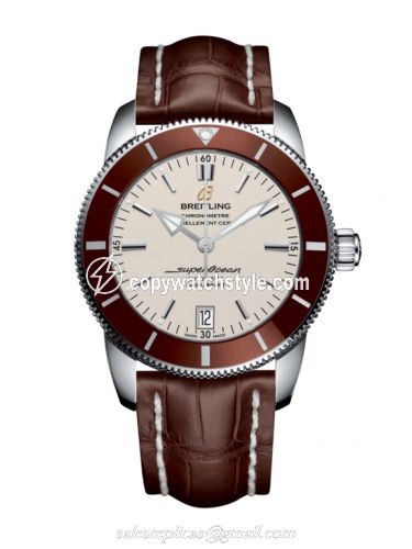 Breitling Superocean Heritage II 42 Stainless Steel / Bronze / Silver / Croco AB201033.G827.739P Breitling Superocean Heritage II 42 Stainless Steel / Bronze / Silver / Croco AB201033.G827.739P