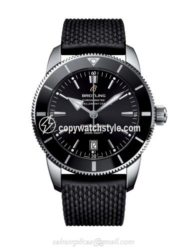Breitling Superocean Heritage II 46 Stainless Steel / Black / Black / Rubber / Folding AB2020121B1S1