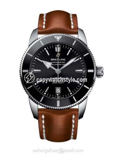 Breitling Superocean Heritage II 46 Stainless Steel / Black / Black / Calf / Pin AB202012/BF74/439X/A20BA.1 Breitling Superocean Heritage II 46 Stainless Steel / Black / Black / Calf / Pin AB202012/BF74/439X/A20BA.1