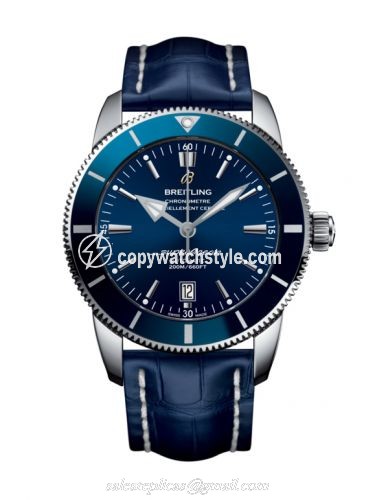 Breitling Superocean Heritage II 46 Stainless Steel / Blue / Blue / Croco / Pin AB202016/C961/746P/A20D.1 Breitling Superocean Heritage II 46 Stainless Steel / Blue / Blue / Croco / Pin AB202016/C961/746P/A20D.1