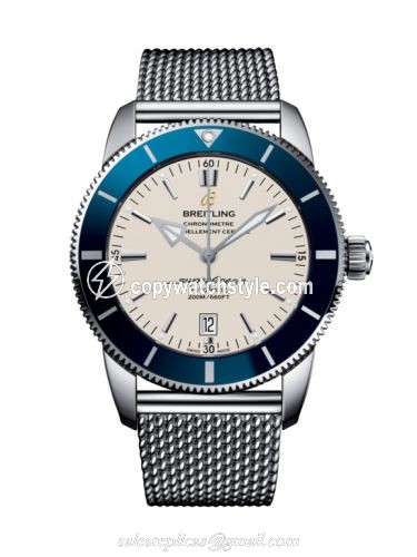 Breitling Superocean Heritage II 46 Stainless Steel / Blue / Silver / Milanese AB202016/G828/152A