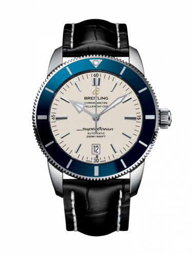 Breitling Superocean Heritage II 46 Stainless Steel / Blue / Silver / Croco / Pin AB202016/G828/760P/A20BA.1