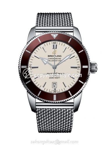 Breitling Superocean Heritage II 46 Stainless Steel / Bronze / Silver / Milanese AB202033/G828/152A Breitling Superocean Heritage II 46 Stainless Steel / Bronze / Silver / Milanese AB202033/G828/152A