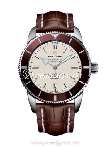 Breitling Superocean Heritage II 46 Stainless Steel / Bronze / Silver / Croco / Pin AB202033/G828/756P/A20BA.1 Breitling Superocean Heritage II 46 Stainless Steel / Bronze / Silver / Croco / Pin AB202033/G828/756P/A20BA.1