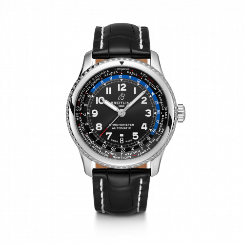 Breitling Navitimer 8 B35 Automatic Unitime 43 Stainless Steel / Black / Black Croco / Pin AB3521U41B1P1 Breitling Navitimer 8 B35 Automatic Unitime 43 Stainless Steel / Black / Black Croco / Pin AB3521U41B1P1