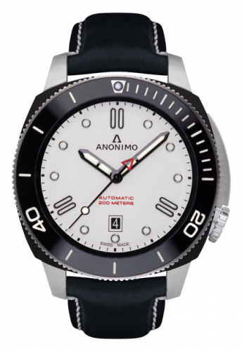 Anonimo Nautilo Automatic Stainless Steel / DLC / White / Leather AM-1002.05.003.A05 Anonimo Nautilo Automatic Stainless Steel / DLC / White / Leather AM-1002.05.003.A05