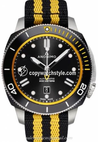 Anonimo Nautilo Automatic Stainless Steel / DLC / Black / NATO AM-1002.10.007.A15
