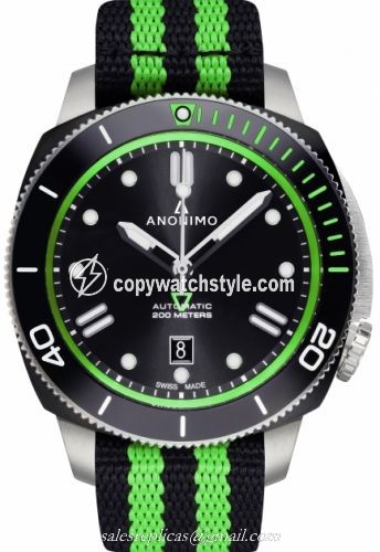 Anonimo Nautilo Automatic Stainless Steel / DLC / Black / NATO AM-1002.11.007.A16 Anonimo Nautilo Automatic Stainless Steel / DLC / Black / NATO AM-1002.11.007.A16