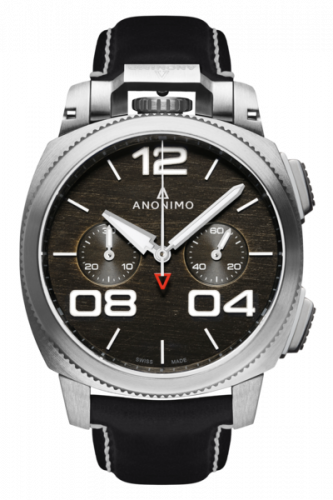 Anonimo Militare Chrono Stainless Steel / Black / Leather AM-1120.01.001.A01