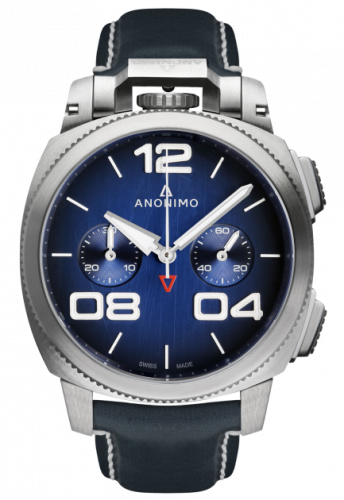 Anonimo Militare Chrono Stainless Steel / Blue / Leather AM-1120.01.003.A03