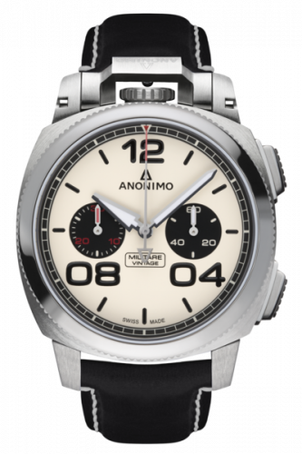 Anonimo Militare Chrono Stainless Steel / Panda / Leather AM-1122.01.001.A01 Anonimo Militare Chrono Stainless Steel / Panda / Leather AM-1122.01.001.A01