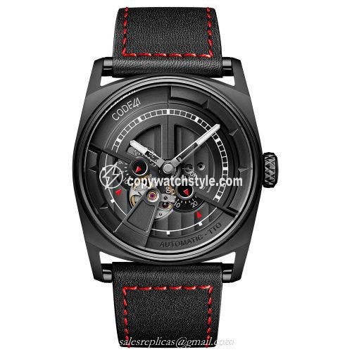 CODE41 Anomaly-01 Black PVD / Black AN01-BK-ST-LEA-COU-SP