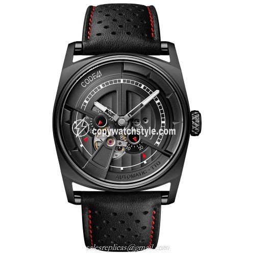 CODE41 Anomaly-01 Black PVD / Black AN01-BK-ST-LEA-PER-COU-SP CODE41 Anomaly-01 Black PVD / Black AN01-BK-ST-LEA-PER-COU-SP