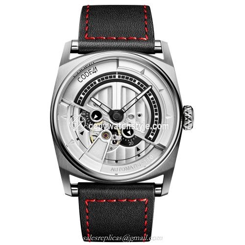 CODE41 Anomaly-01 Stainless Steel / Silver AN01-IN-SIL-ST-LEA-COU-SP