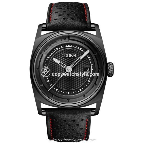 CODE41 Anomaly-02 Black PVD / Black AN02-BK-ST-LEA-PER-COU-SP