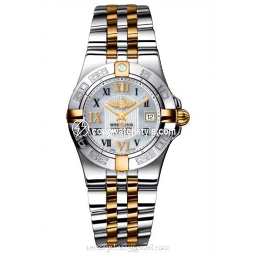 Breitling Galactic 30 Two Tone MOP / Roman / Two Tone Bracelet B71340L2.A688.368D