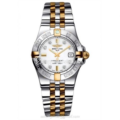 Breitling Galactic 30 Two Tone White / Diamond / Two Tone Bracelet B71340L2.A714.368D