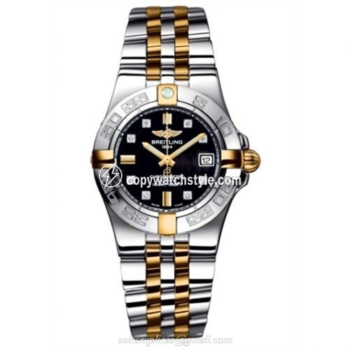 Breitling Galactic 30 Two Tone Black / Diamond / Two Tone Bracelet B71340L2.BA15.368D