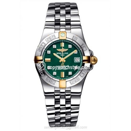 Breitling Galactic 30 Two Tone Green / Diamond / Bracelet B71340L2.L517.368A Breitling Galactic 30 Two Tone Green / Diamond / Bracelet B71340L2.L517.368A