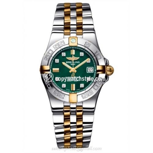Breitling Galactic 30 Two Tone Green / Diamond / Two Tone Bracelet B71340L2.L517.368D Breitling Galactic 30 Two Tone Green / Diamond / Two Tone Bracelet B71340L2.L517.368D