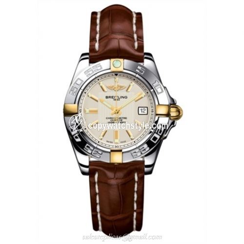 Breitling Galactic 32 Two Tone Silver / Alligator B71356L2.G703.778P Breitling Galactic 32 Two Tone Silver / Alligator B71356L2.G703.778P