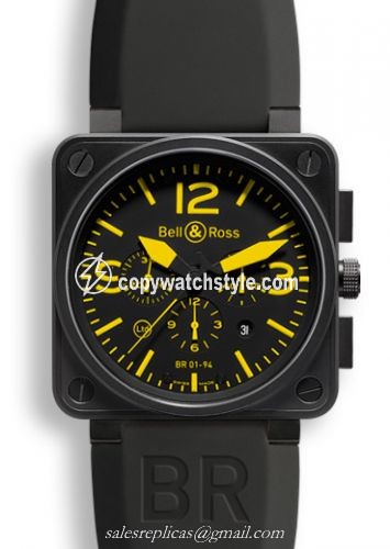 Bell & Ross BR 01 94 Yellow Chronograph BR0194YELLOW Bell & Ross BR 01 94 Yellow Chronograph BR0194YELLOW